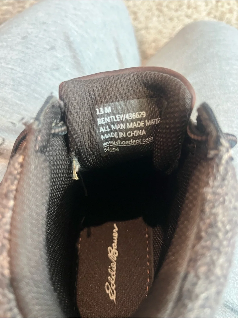 Eddie Bauer Dark Brown Lace-Up Kids Ankle Boots